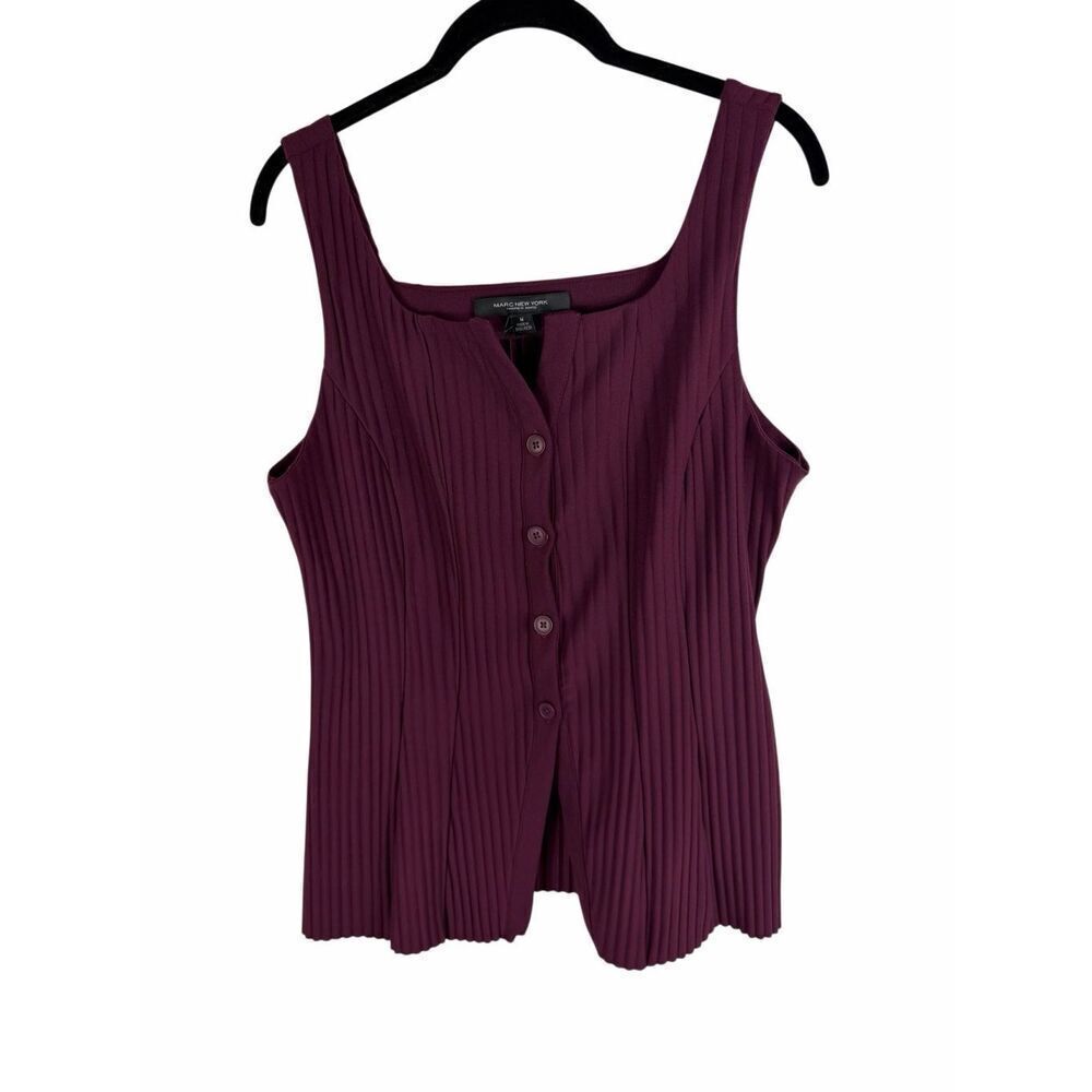 Marc New York maroon button up blouse- size M